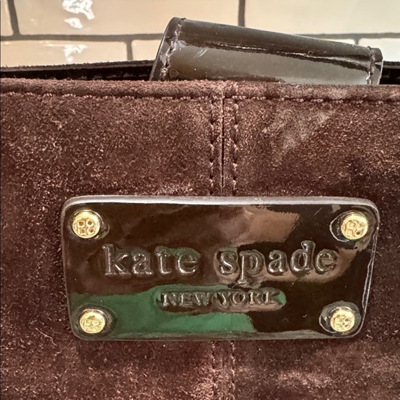 Kate Spade Dark Brown Suede Tote - Picture 2 of 5